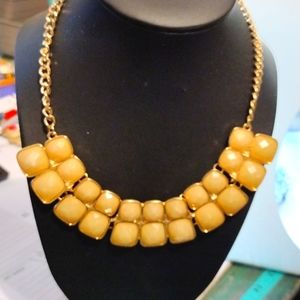 Beige Resin Statement Necklace Pre-owned